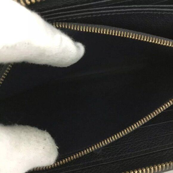 177247BH (L3) Louis Vuitton Wallet Long Navy Blue Monogram Empreinte - Picture 6 of 9